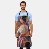 Tablier Musique artisanale peinture Abstraite (Porté)