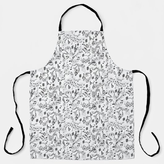 Tablier Musique, notes musicales (Recto)