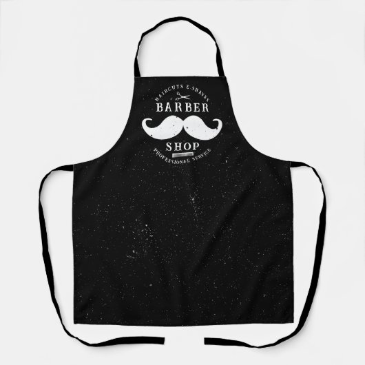 Tablier Mustache Barber Shop moderne Coiffeur Barbershop (Recto)