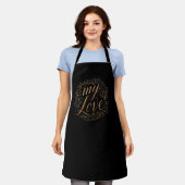 Tablier My Love Apron - Cadeau romantique pour elle (Porté)