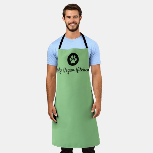 Tablier My Vegan Kitchen Green Apron (Grand) (Porté)