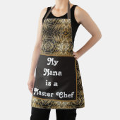 Tablier Nana Master Chef Elegant Brown Gold Grandma (Insitu)