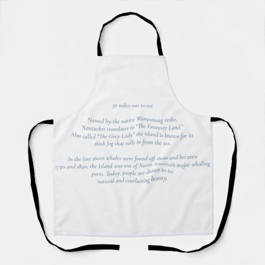 Tablier Nantucket 50 miles à Sea Apron (Recto)