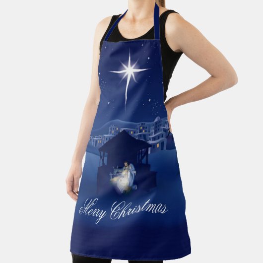 Tablier Nativité bleue (Insitu)