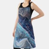 Tablier Natural Attraction 2 Blue Geode Abstract Apron (Insitu)