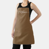 Tablier Natural brown Simple Chic Elegant Nom du script (Insitu)