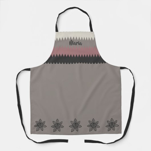 Tablier Natural Southwestern Style Ajouter un nom Apron (Recto)