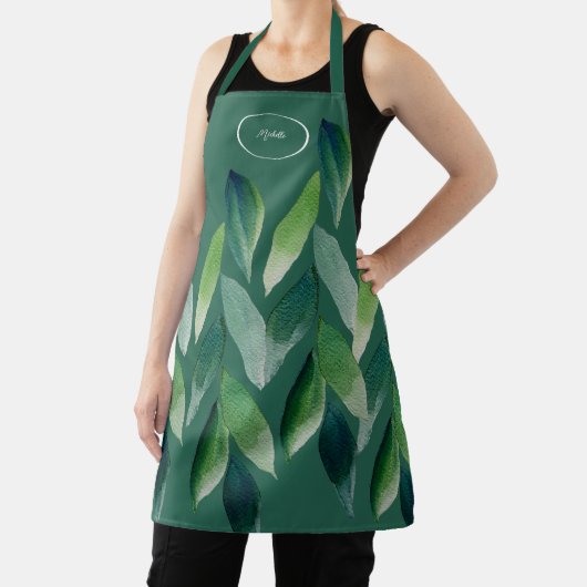 Tablier Nature bohème verte moderne (Insitu)