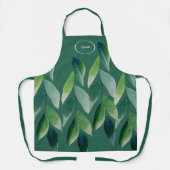 Tablier Nature bohème verte moderne (Recto)
