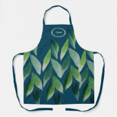 Tablier Nature bohème verte moderne (Recto)