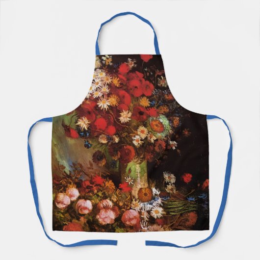 Tablier Nature morte Fleurs dans un vase de Vincent van Go (Recto)