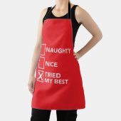 Tablier Naughty Nice J'Ai Essayé Mes Meilleurs Noël Noël (Insitu)