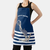 Tablier Nautique, Ancre Dolphin Marine Bleu rayé (Insitu)