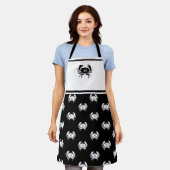 Tablier nautique Monogramme de crabe noir et blanc (Porté)