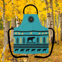 Navajo Black Bear Apron Turquoise du Sud-Ouest