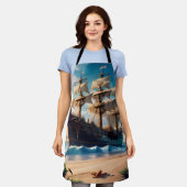 Tablier Navire pirate de plage tropicale (Porté)