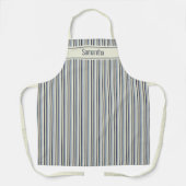 Tablier Navy And Cream Monochrome Striped Pattern (Recto)
