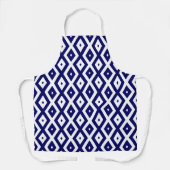 Tablier Navy blue and white diamond pattern (Recto)