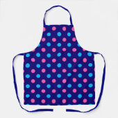 Tablier Navy Blue Pink Cyan Polka Dot Pattern (Recto)