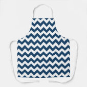 Tablier Navy Zigzag, Navy Chevron, Motif géométrique (Recto)