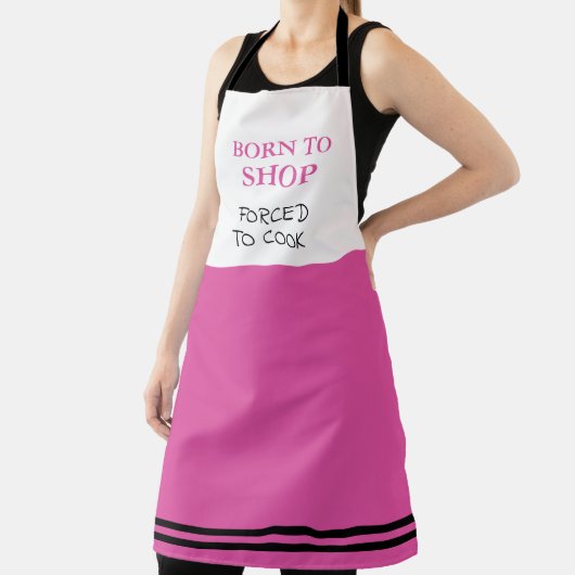 Tablier Né à Shop forcé à cuire drôle rose (Insitu)