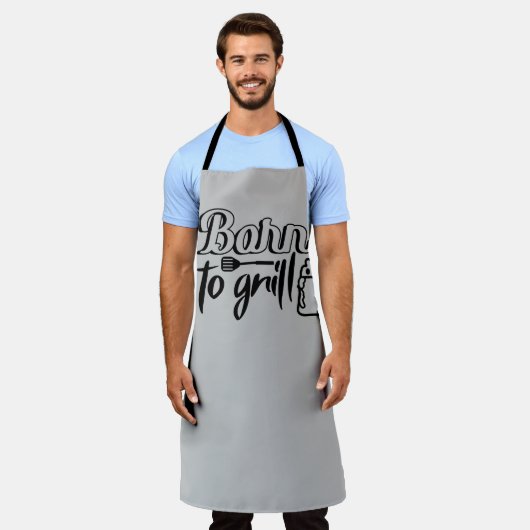 Tablier Né au barbecue-grill Apron (Porté)