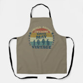 Tablier Né en mai 1996 anniversaire vintage (Recto)