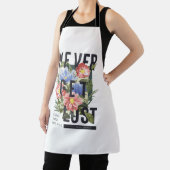 Tablier Ne jamais perdre le slogan floral (Insitu)