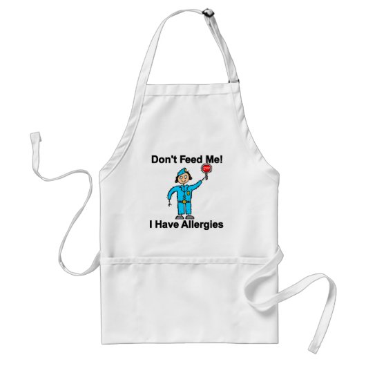 Tablier Ne m'alimentez pas que j'ai des allergies (Devant)