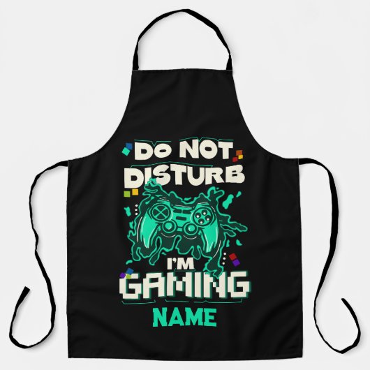 Tablier Ne pas déranger Je suis Jeu, Joueur Vidéo Geek mod (Recto)