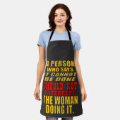 Tablier Ne pas interrompre la femme qui le fait (Porté)