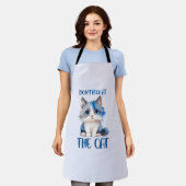 Tablier Ne regardez pas le chat - adorable chaton bleu (Porté)