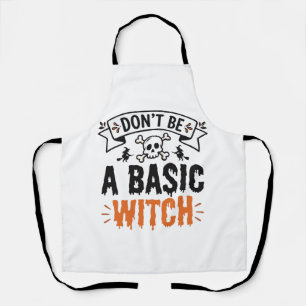 Tablier Ne sois pas une sorcière basique Halloween vintage
