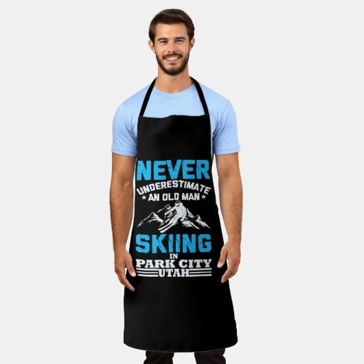 Tablier Ne sous-estimez jamais un vieil homme skier dans l (Porté)