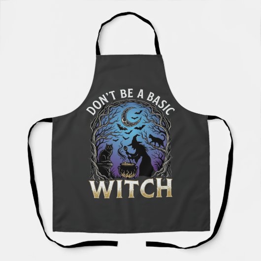 Tablier Ne Soyez Sorcière De Base Pot De Halloween Chats N (Recto)