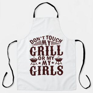 Tablier Ne touchez pas à mon grill ou à mes filles