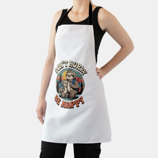 Tablier Ne vous dépêchez pas, soyez heureux avec l'équipe  (Insitu)