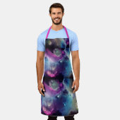Tablier Nebula abstraite de feu et de glace (Porté)