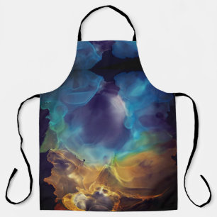 Tablier Nebula abstraite de feu et de glace