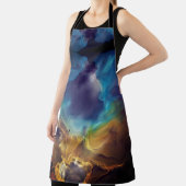 Tablier Nebula abstraite de feu et de glace (Insitu)