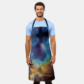 Tablier Nebula abstraite de feu et de glace (Porté)