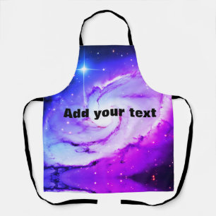 Tablier Nébuleuse galaxie bleue rose violet ajoutez votre