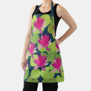 Tablier Nénuphar Fleur de Lotus Rose Floral