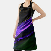 Tablier Neon bleu, vert et violet créatif main abstraite (Insitu)