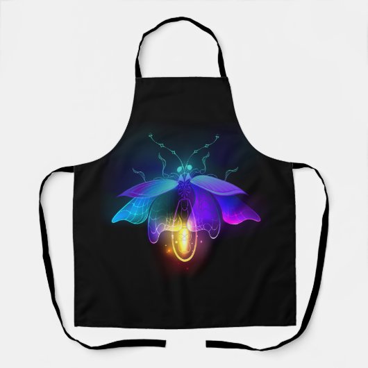 Tablier Neon Firefly sur noir (Recto)