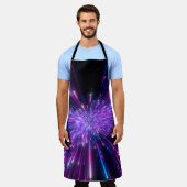 Tablier Neon Galaxy Arrière - plan Abstrait cosmique (Porté)