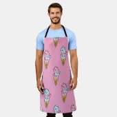 Tablier Neon Ice Cream : Amusement urbain pour les enfants (Porté)