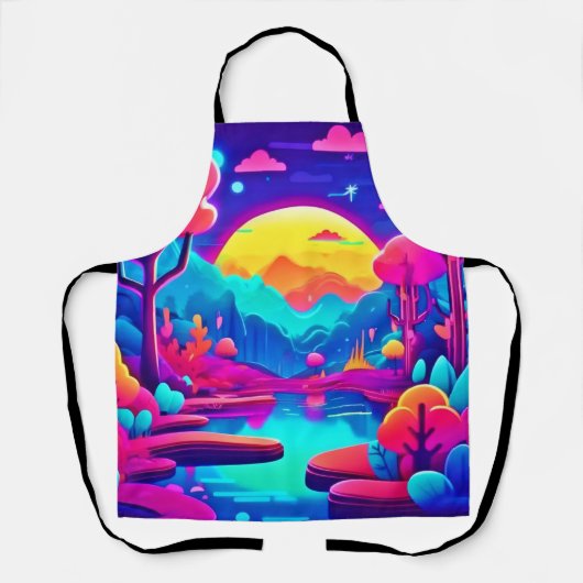 Tablier Neon Jungle Dream Art (Recto)