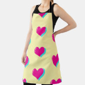 Tablier Neon Love Retro Vaporwave Hearts Fun (Insitu)