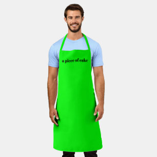 Tablier néon moderne vert nom personnalisé texte monogramm